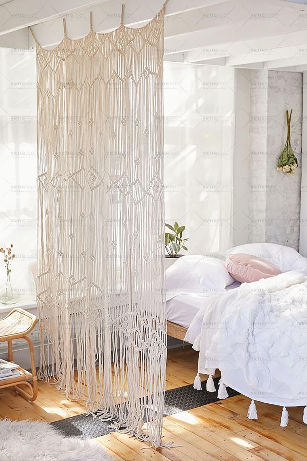 Macrame Door Curtain | large Wedding Backdrop | Large Tapestry | Window curtain