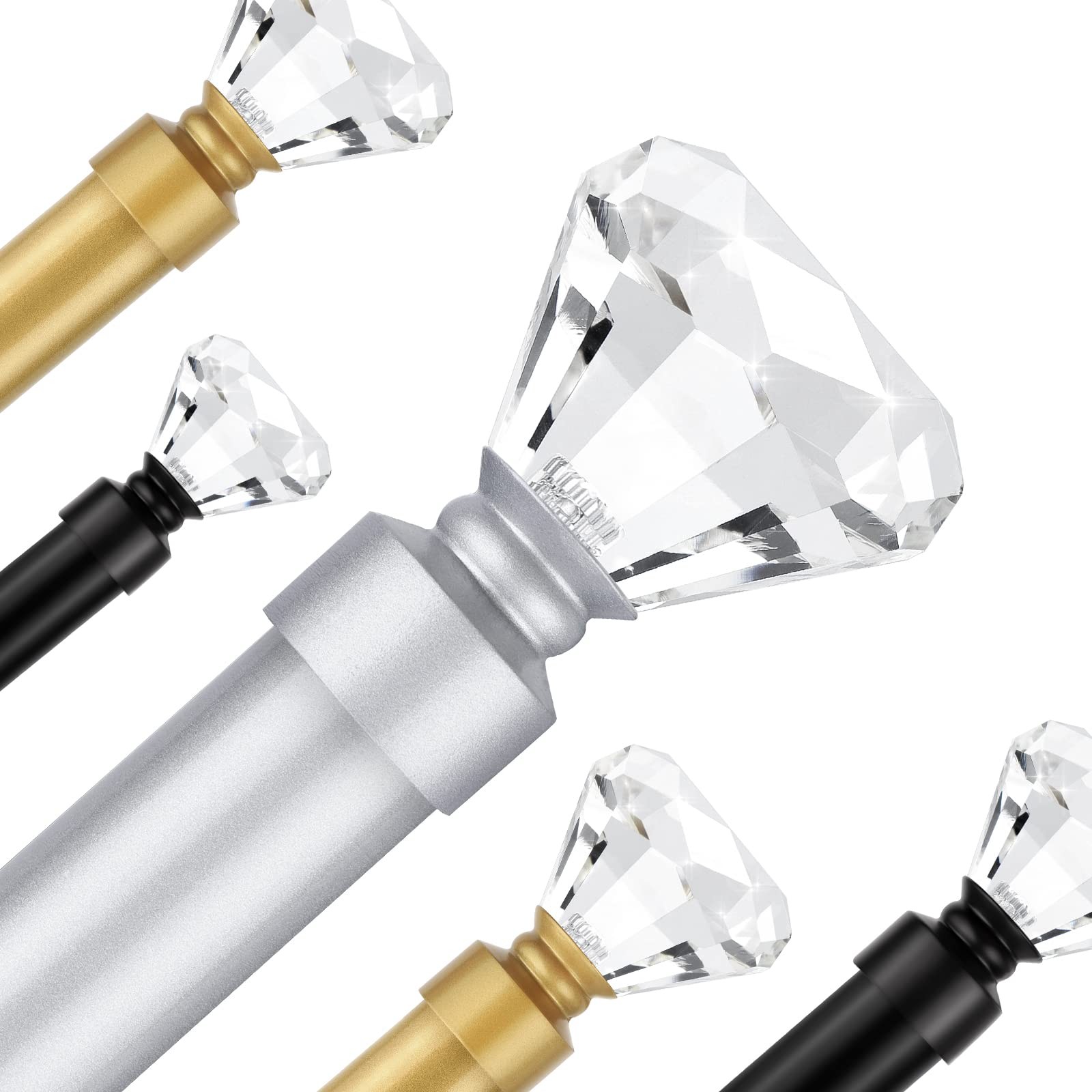 1 Pack Curtain Rods for Windows 30 to 68 Inches（2.5-5.7 Feet）, 1 Inch Diamete…