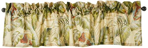– Cenefa, Tratamiento De Algodon Para Ventanas, Elegante Decoracion Tropical…