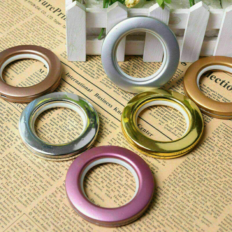 1-40 Pcs Curtain Eyelet Ring Snap For Blinds Drapery Circle Slide Clip Grommet