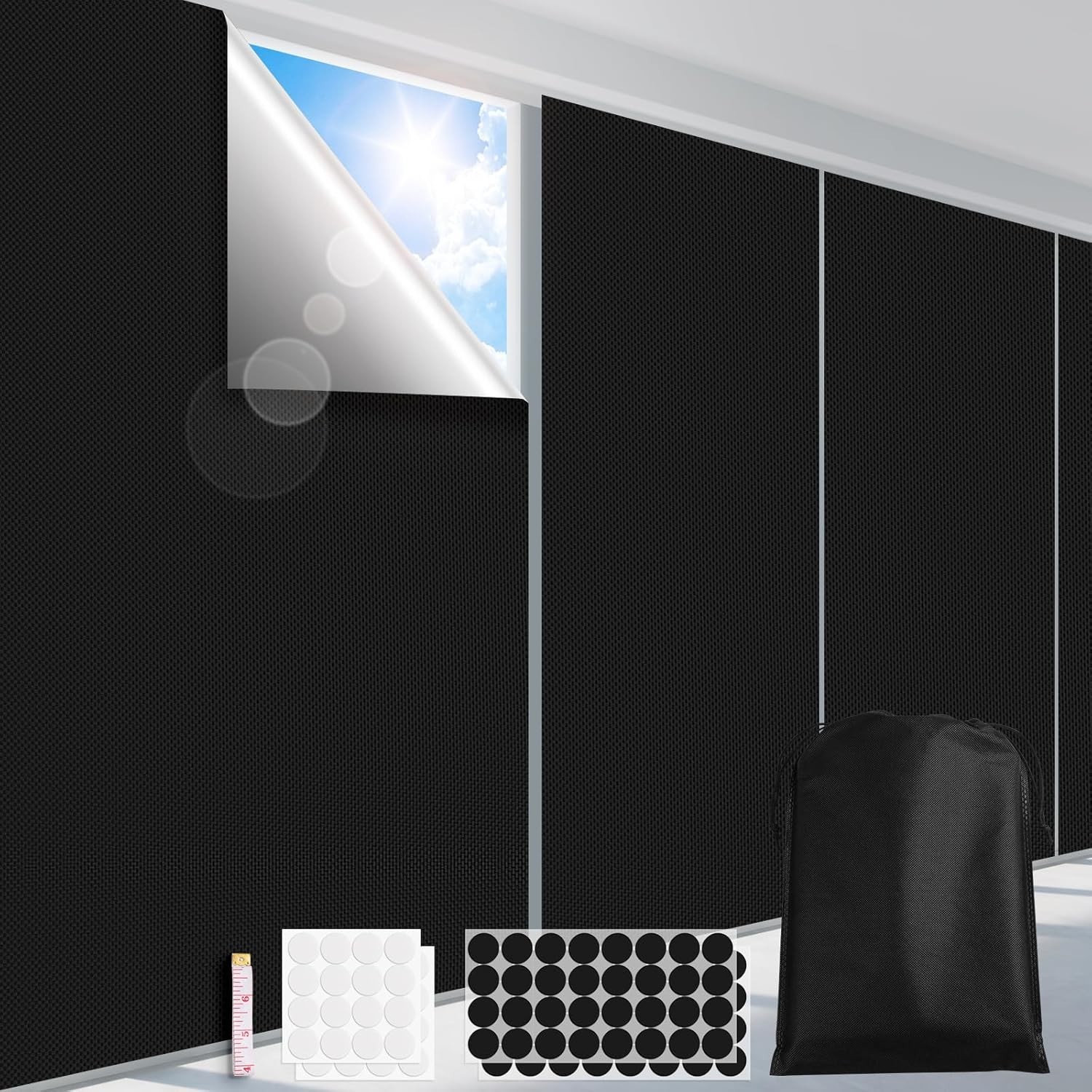 Customizable Portable Blackout Window Cover, 2-Pack – Total Darkness Anywhere