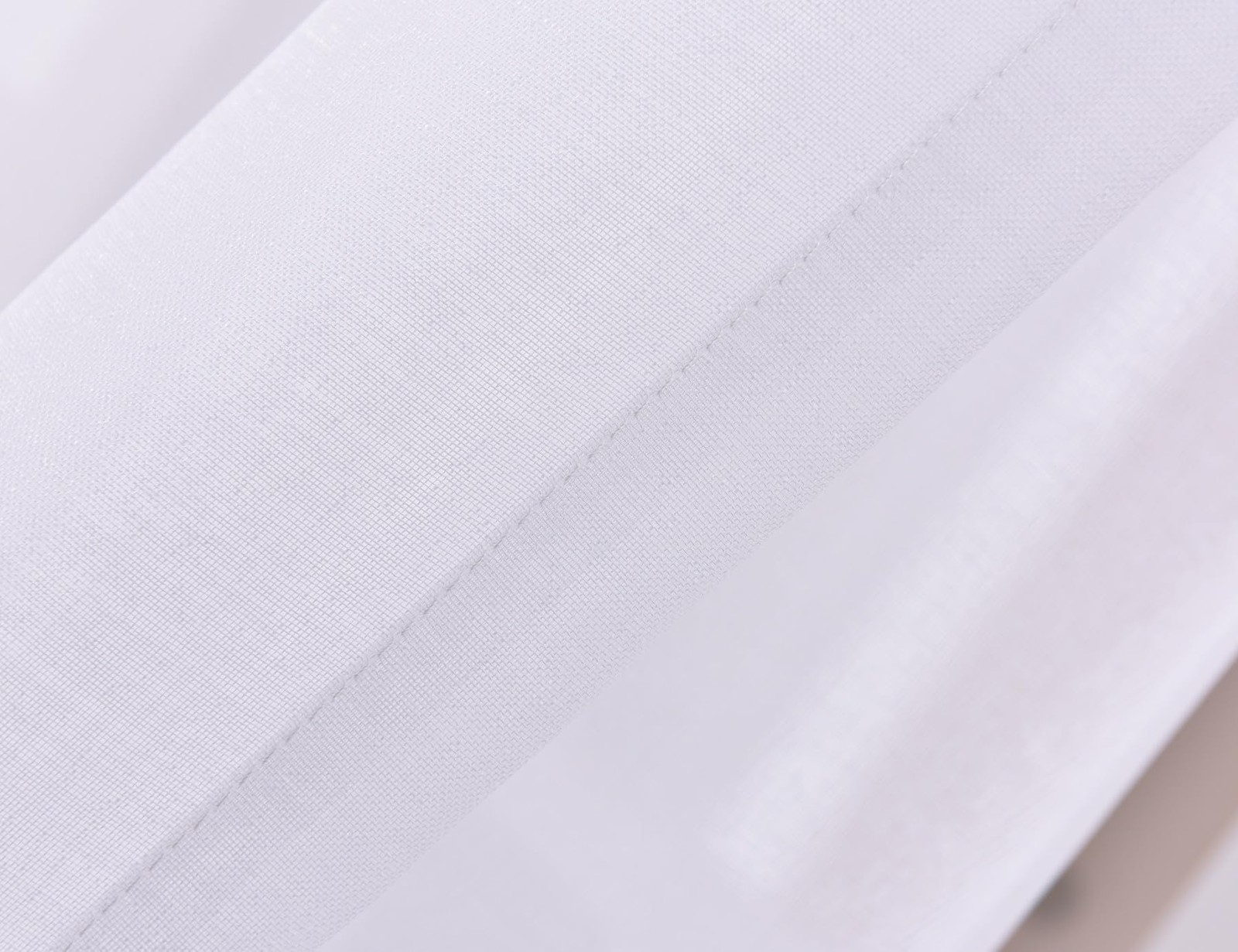 MYSTIC-HOME Sheer Curtains White 45 Inch 52″W x 45″L (Pack of 2),
