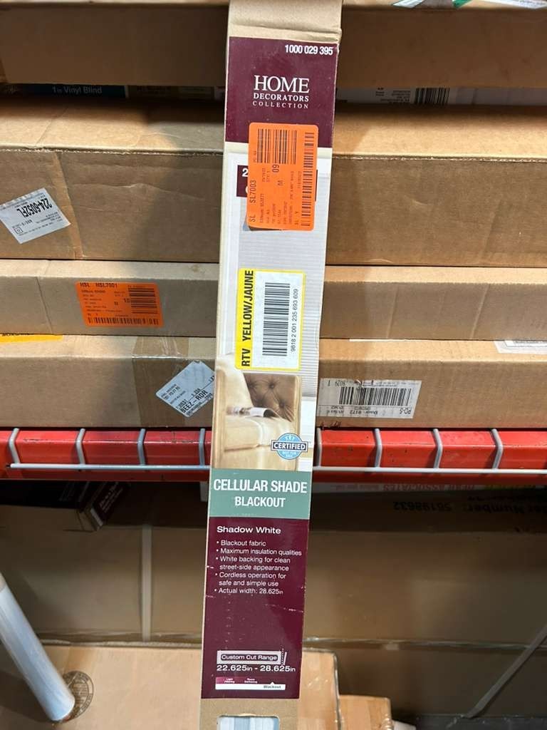 Home Decorators Collection-Snow Drift White Light Filtering Shade 29X48