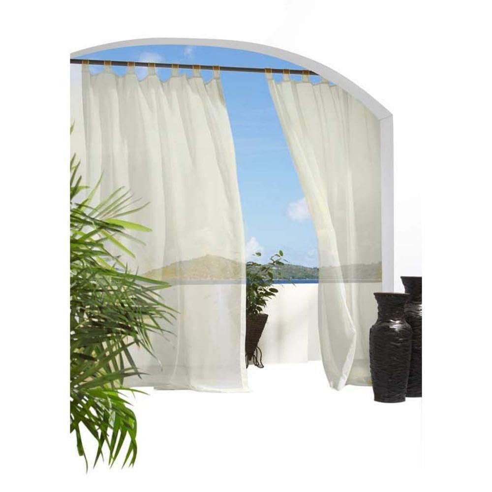 Escape Hook & Loop Curtain Panel Window Dressing 54 x 96 in Ivory