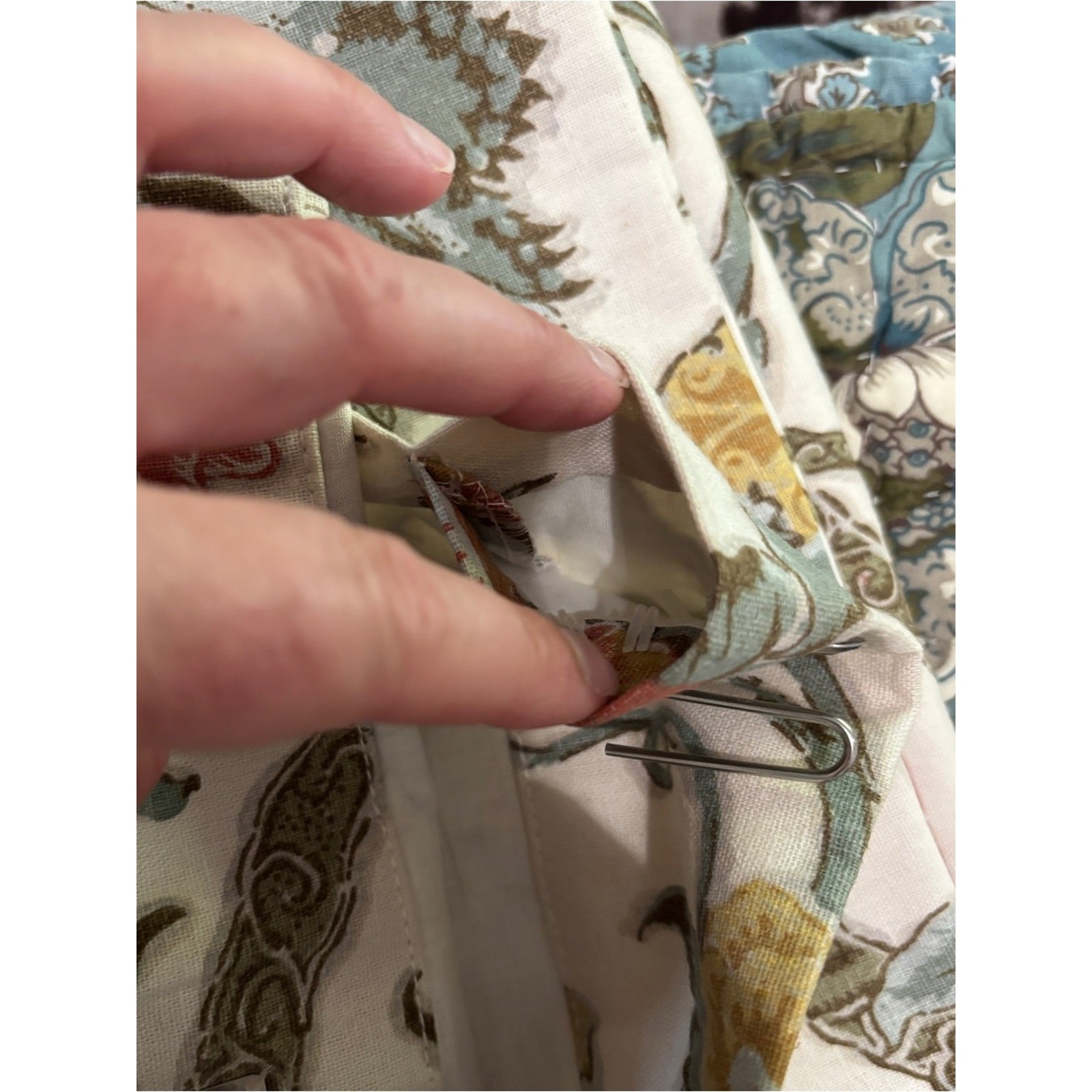 Pottery Barn Cynthia Palampore Linen Cotton Set of 2 Printed Curtains 50×84”