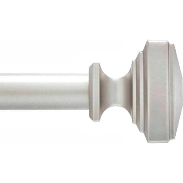 NEW Better Homes and Gardens Pirah Matte Nickel Curtain Rod, 1″ Rod Diameter