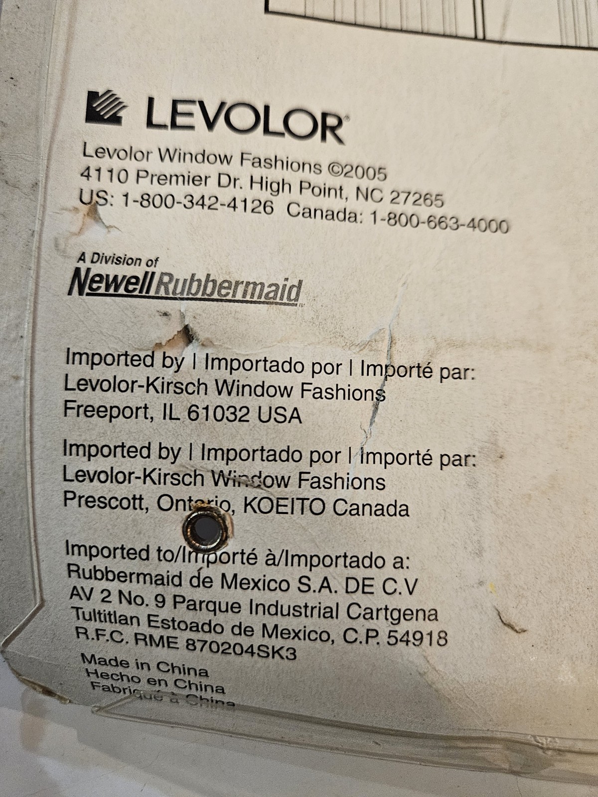 Levolor 1/2″ Window cover Swing Arm Brushed Nickel for french doors, windows