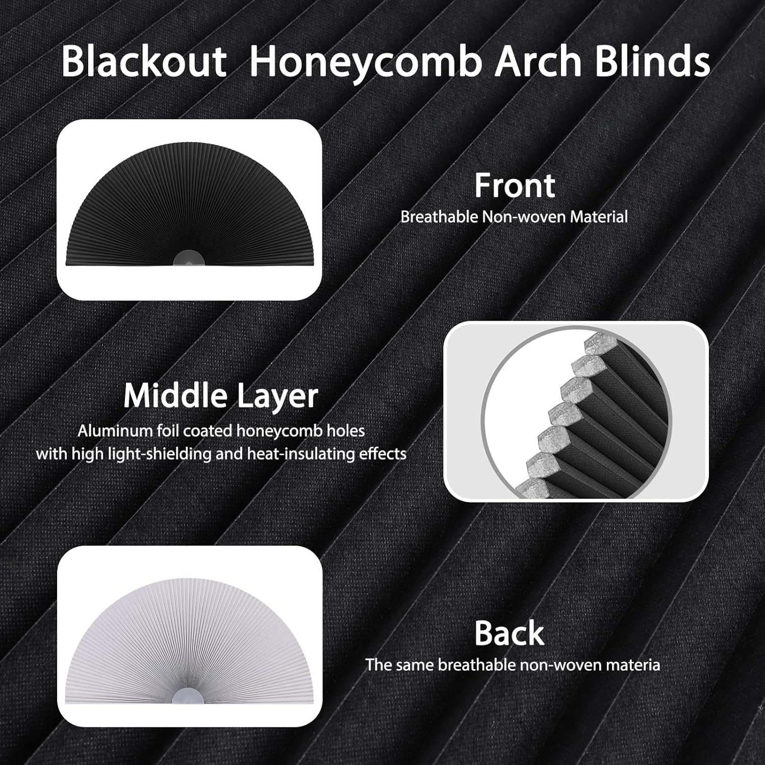 Arch Window Shade Blackout Cellular Shades Half Circle Moon Small Window