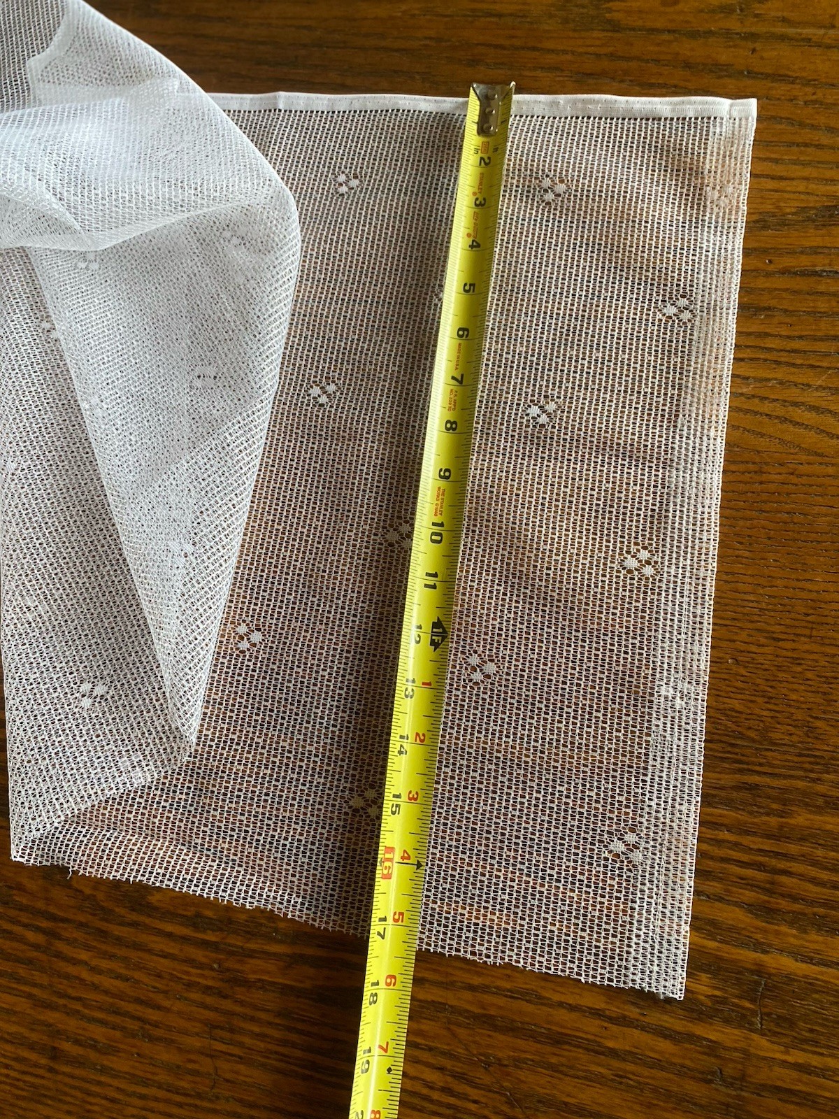 NOS German White Sheer Mesh Delicate ￼ Dot Cafe Lace Curtain Fabric 2 Yds+