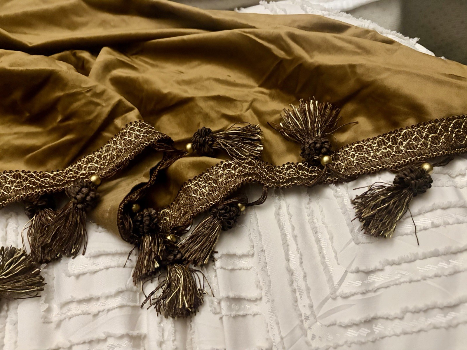 Extra Wide Valance Luxury Velvet Victorian Curtain W79 Inches, 1 Panel