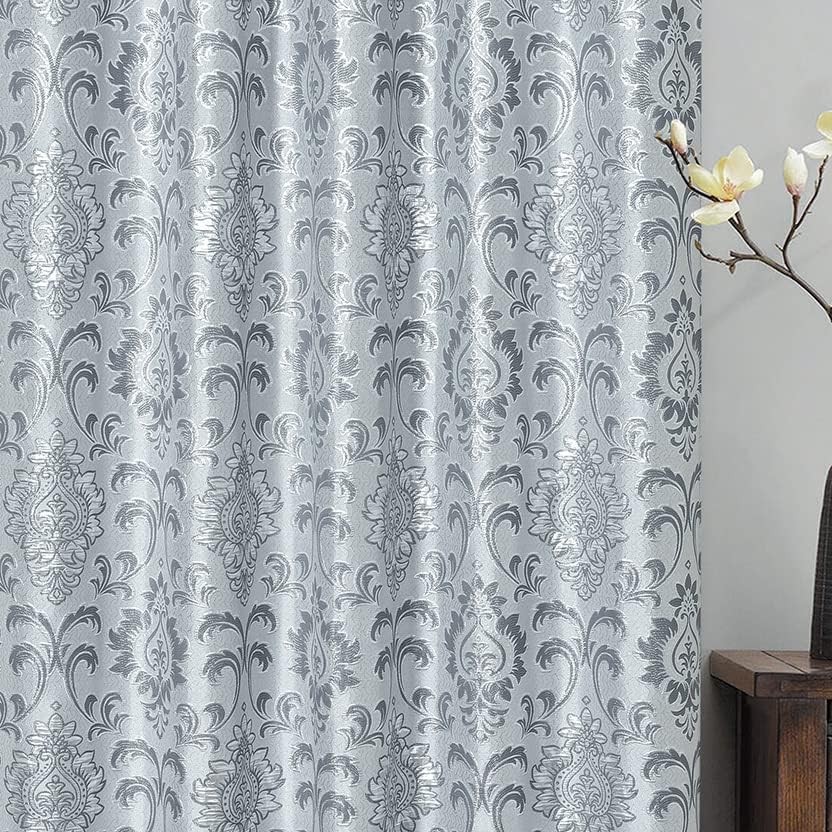 Window Curtain Panel Drape W/ Attached Fancy Valance Taffeta Backing 2pcs 54×90