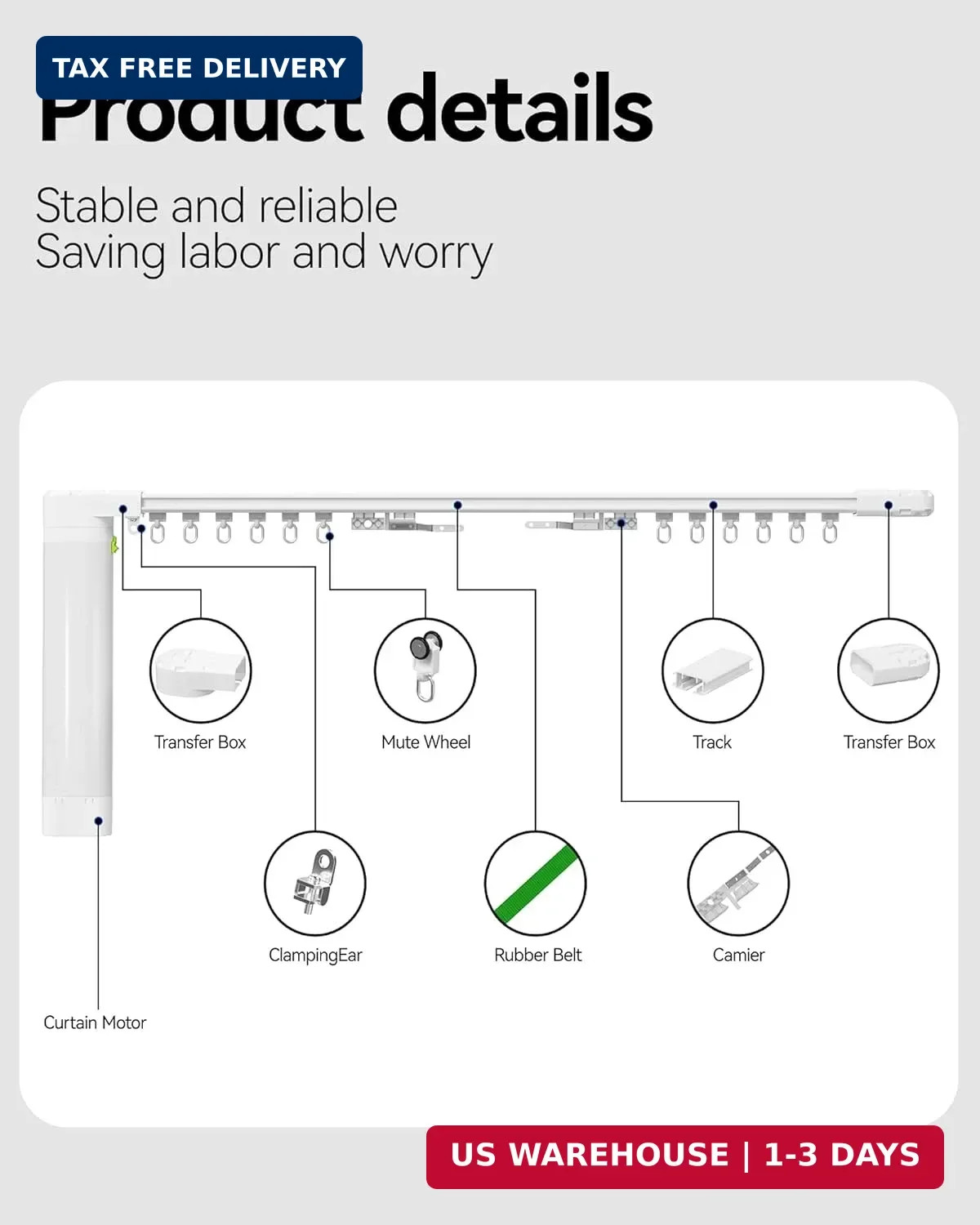 Smart Curtains System, Electric Curtain Track with Automated Rail, Motorized Cur