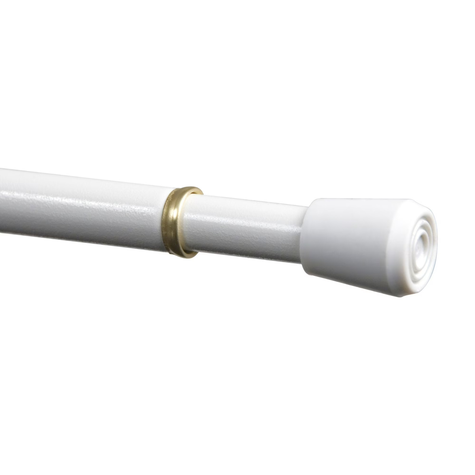 Mainstays Adjustable Spring Tension Curtain Rod 28-48 in White 7/16 Steel
