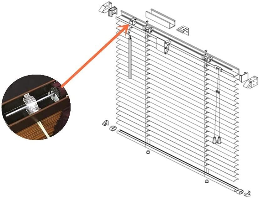 Horizontal Blind Wand Tilter Mechanism 2 Pack Hexagon 7/32 in Low Profile for