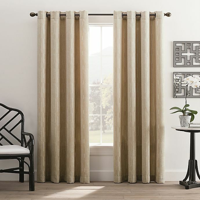 Hyde Park 84-Inch Grommet Top Window Curtain Panel in Cream Silver Taupe White