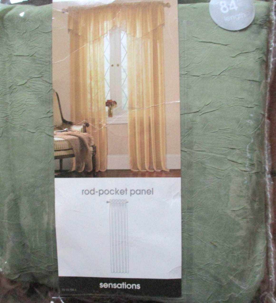 Pennys JCP Home Collection Rod-Pocket Sensations 2 Curtain Panels 84″ Sage Green