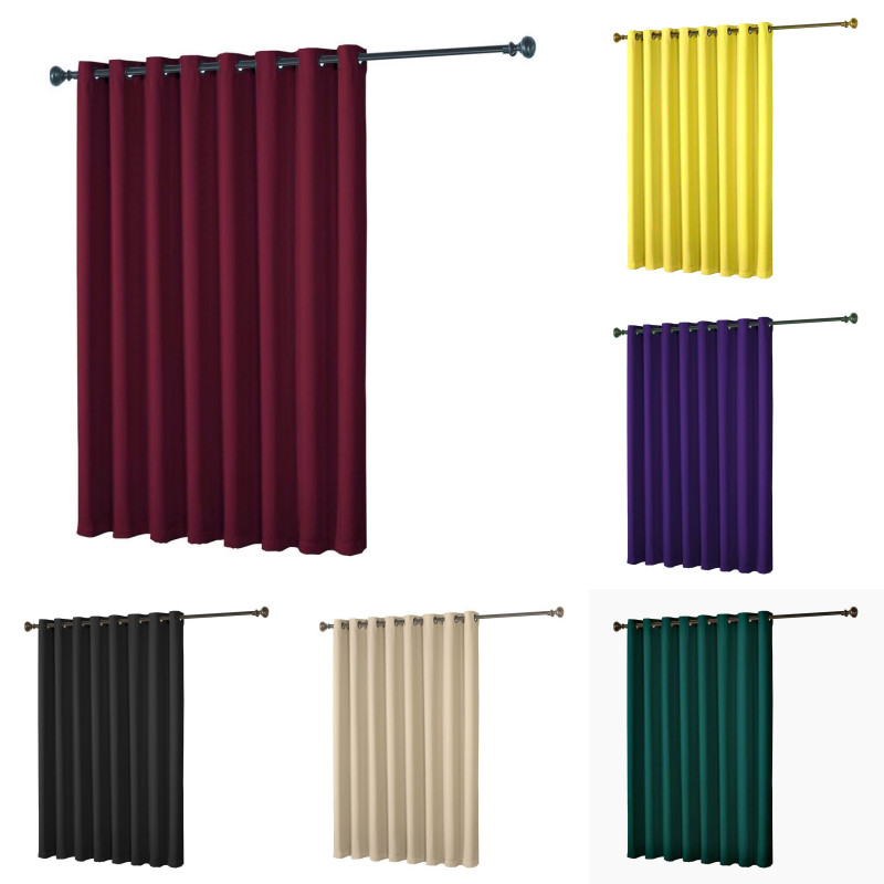 Thermal Insulated Window Treatment Curtain 14 Silver Grommets Energy-Efficient