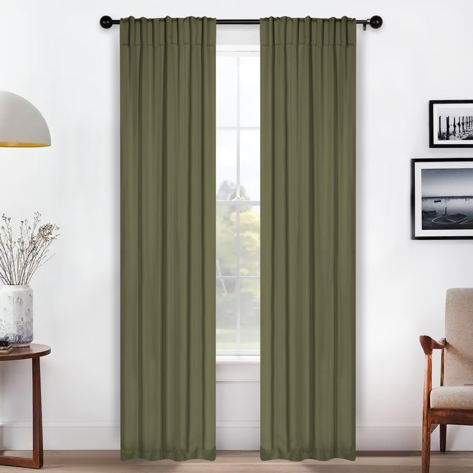 Blackout Curtains, Room Darkening, Bedroom, Drapes, Kitchen, Living Room Wind…