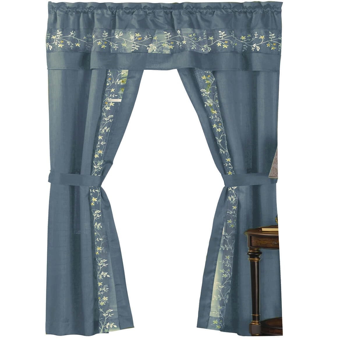 Achim Light-Filtering Window Curtain Set – 55 Inch Width 84 Inch Length –