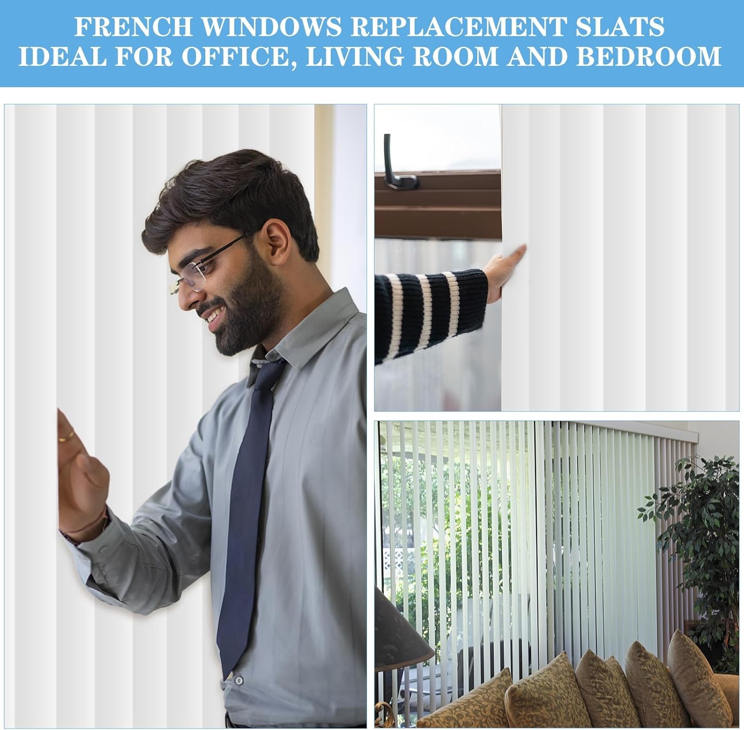 30 Pcs 82.5″ Vertical Replacement Blinds PVC Vertical Blinds Replacement Slats