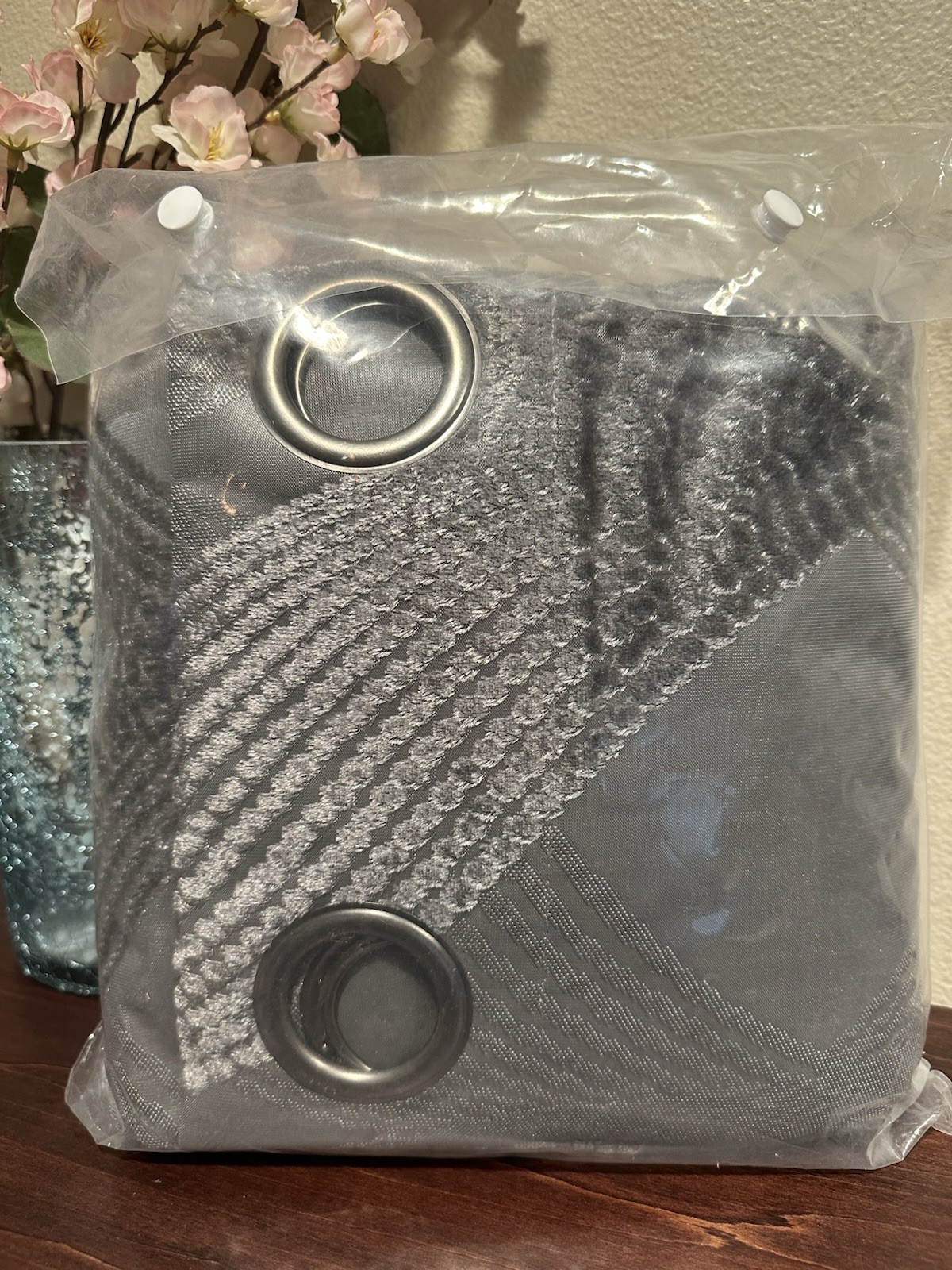 SunSmart Bentley Charcoal total blackout grommet curtain panel 50 x 84in window