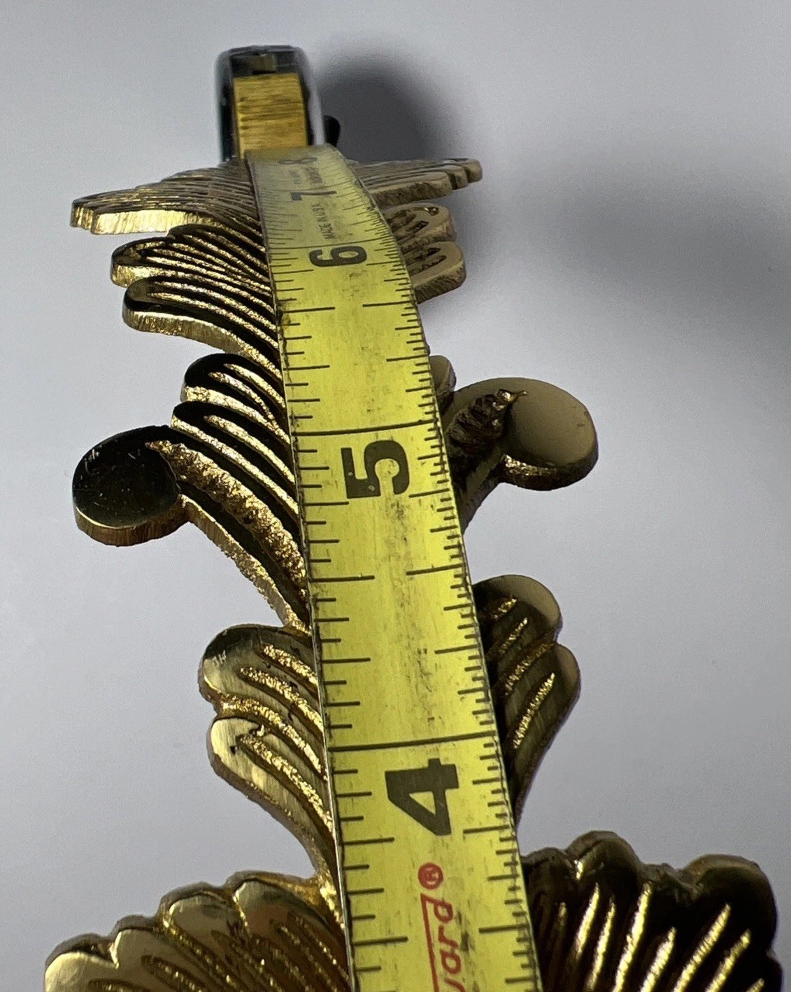 Brass Leaf Curtain Tiebacks 9” Length Single Item Only (Multiple Available) NOS