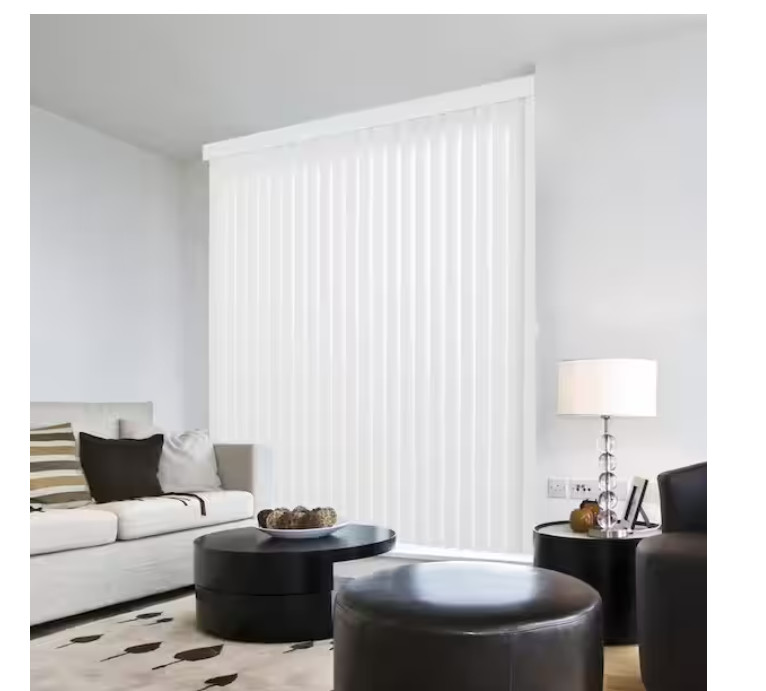 Crown Cordless Smooth Vertical Louvers 9 Pack White 3.5 in x 84 in