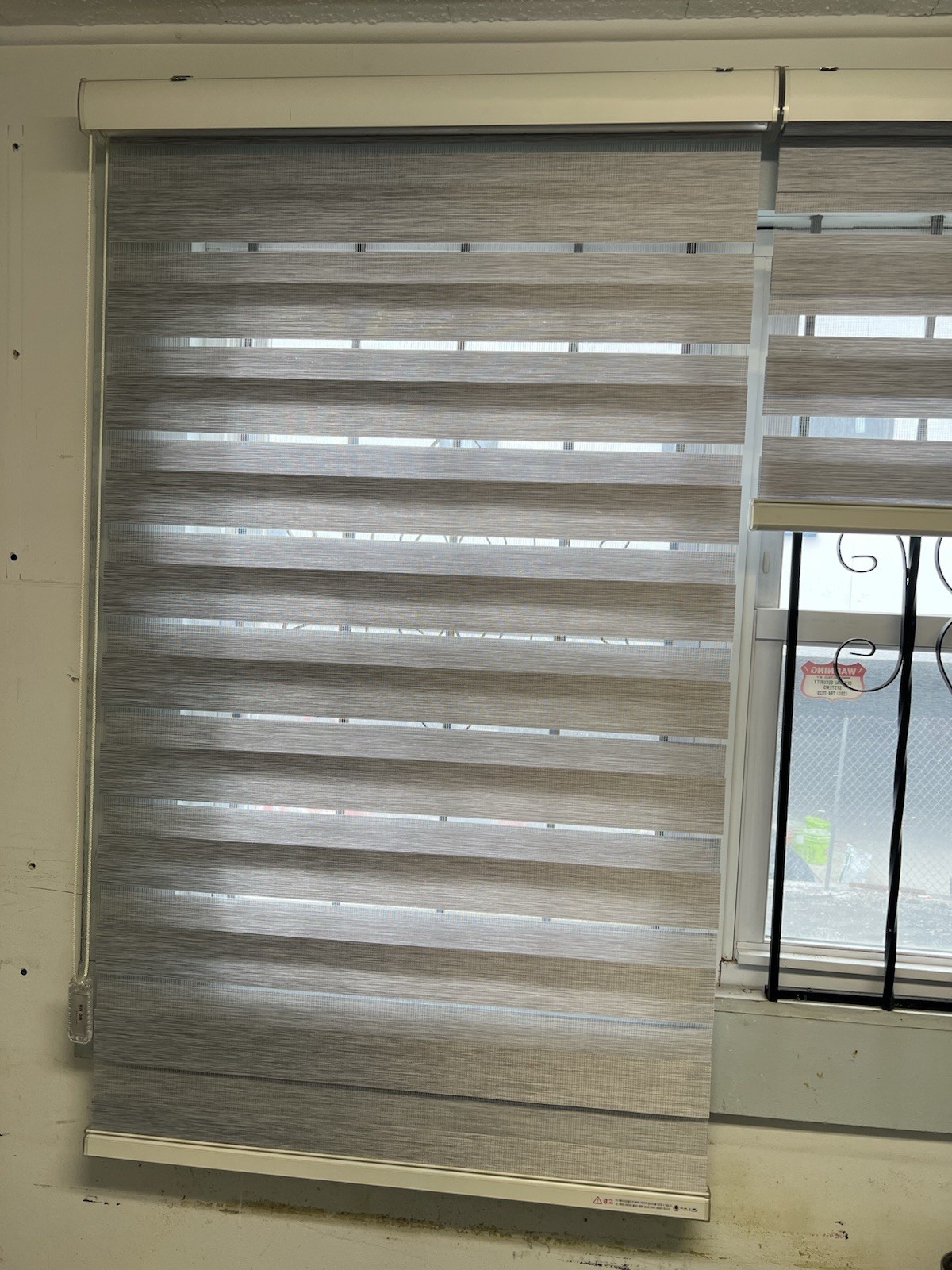 3 sets of 33×57 Gray Zebra Blinds Light Filtering Striped Fabric Window Shade