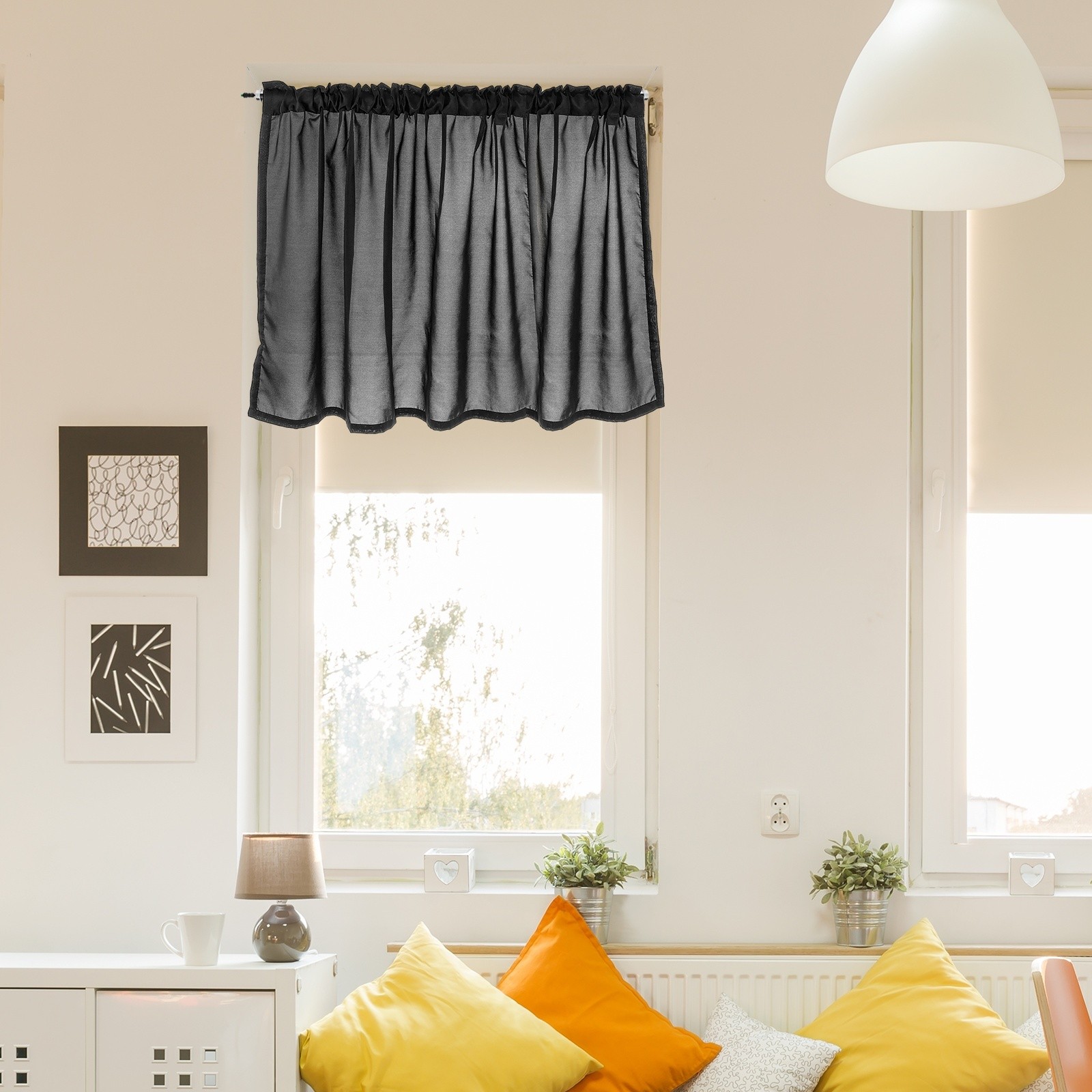 1 Panel Cabinet Curtain, Black, 27.5″ W x 51″ l
