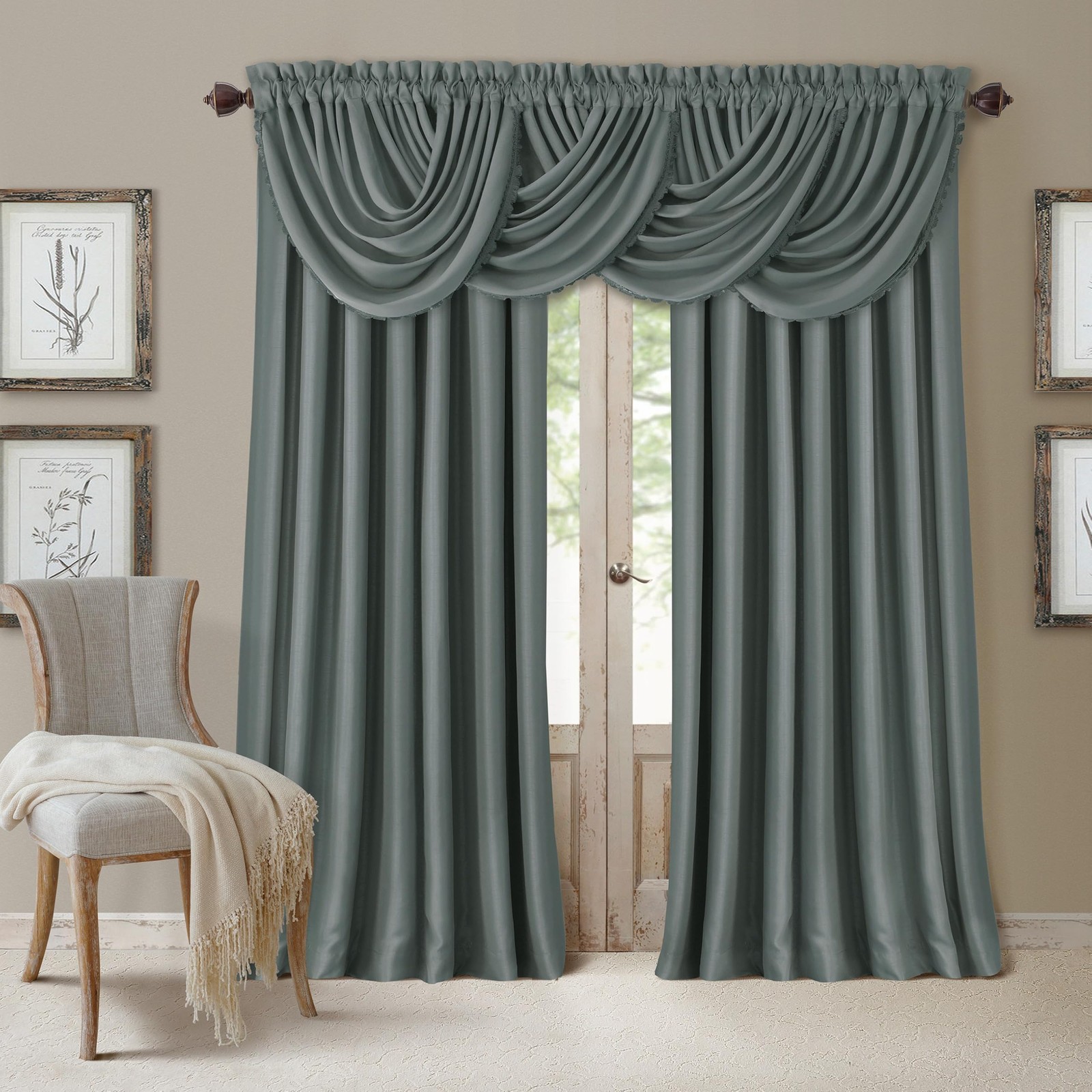 Home Fashions All Seasons Energy Efficient Room Darkening-Rod Pocket Window Pane