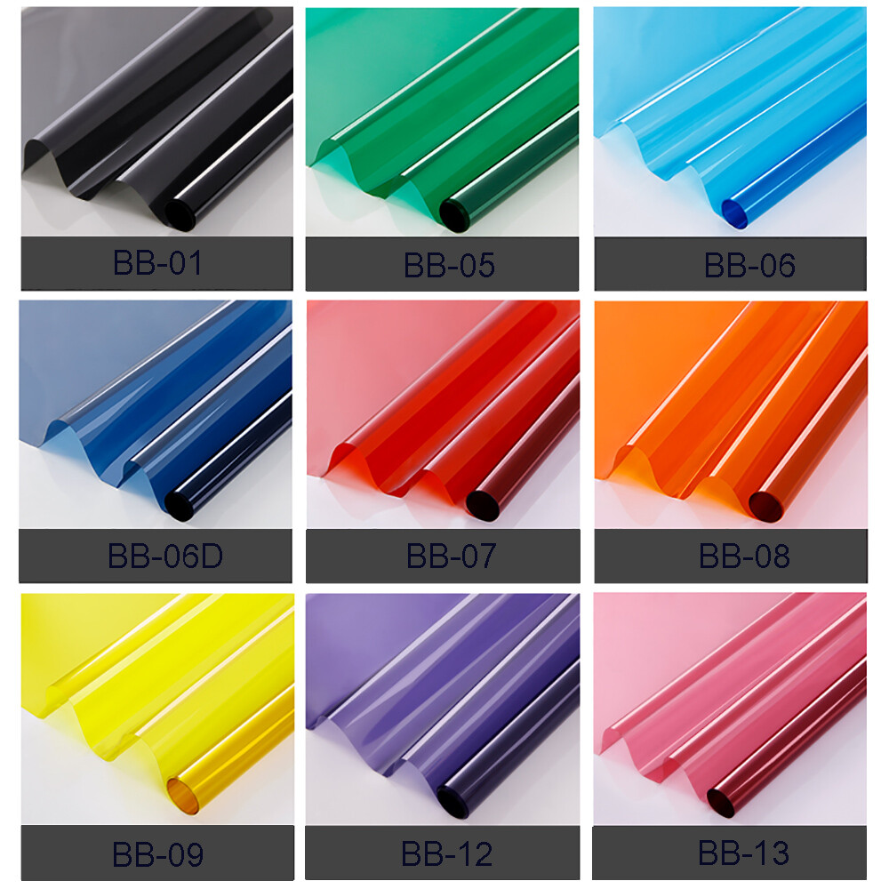 Colorful Window Tinting Film Clear Decorative Home Mall Glass Decor Stickers