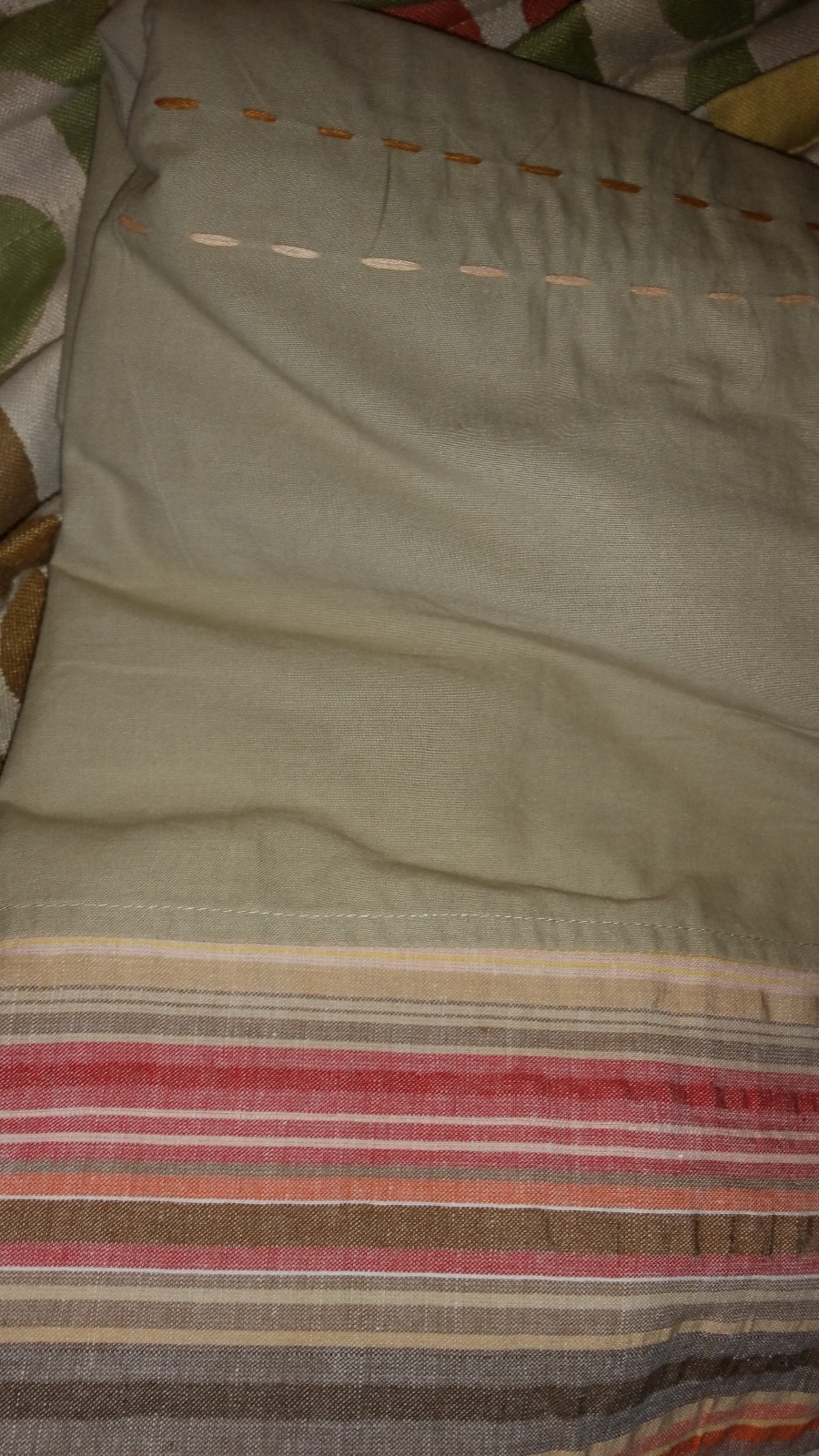 World Market “Beige Stripe” Lightweight Drape Panel 44″ X 84″
