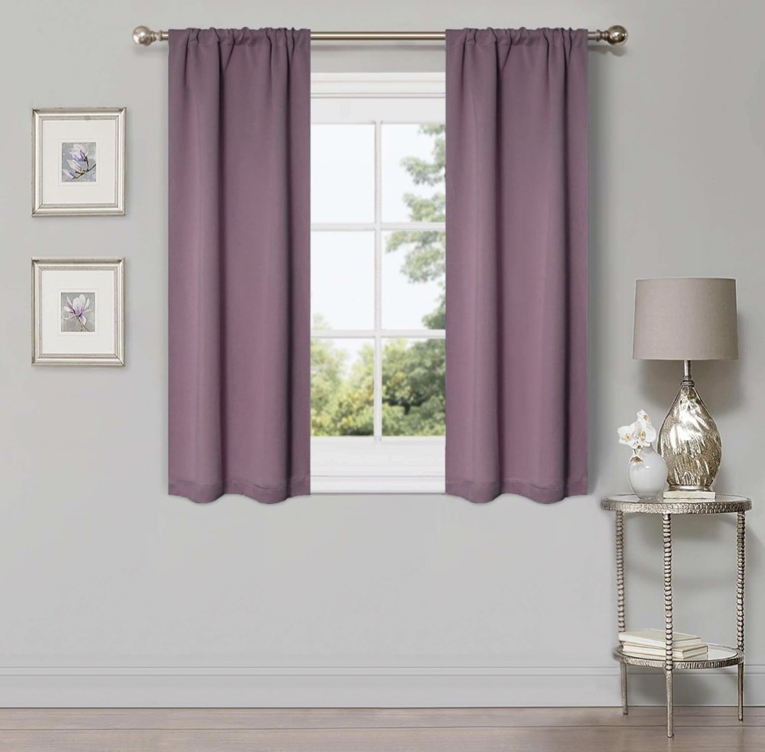 Blackout Curtains, Room Darkening, Bedroom, Living Window Accents, 26″x84″