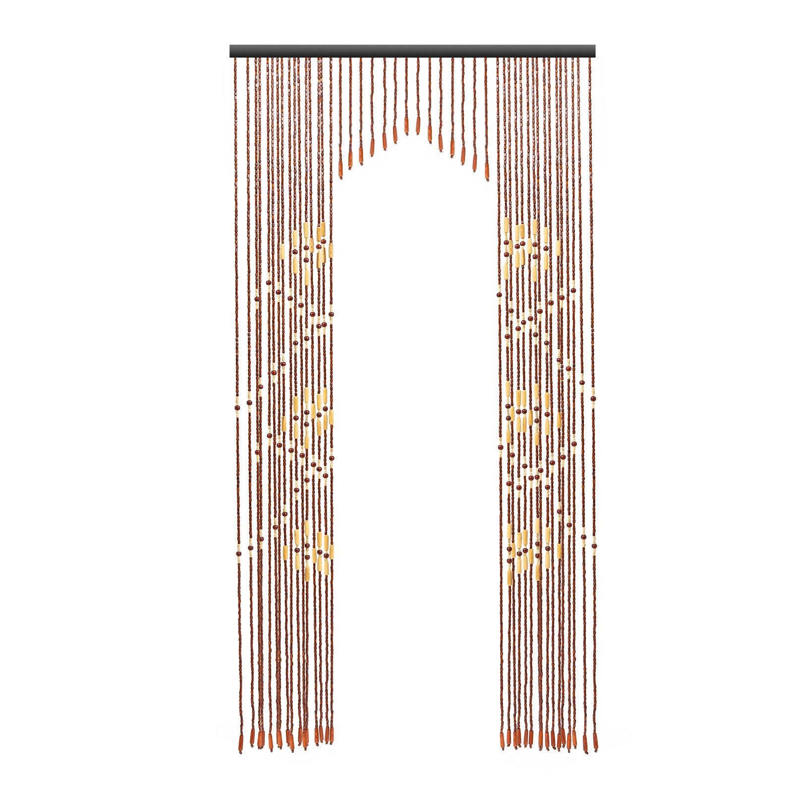 32Lines Porch Partition Curtain Wooden Beads Curtain Bedroom Living Room Curtain