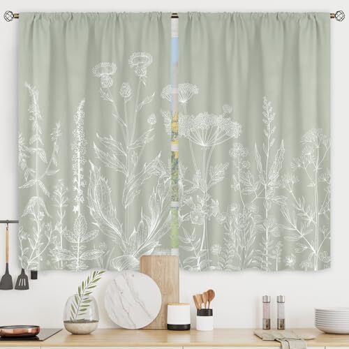 Sage Green Floral Wildflower 27.5″W x 39″L (Pack of 1) 04sage Green Floral