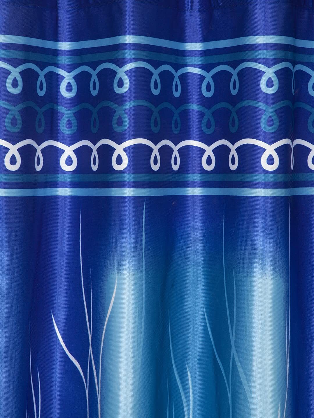 2 Piece Tree Panel Eyelet Door Curtains 7 FeetBlue