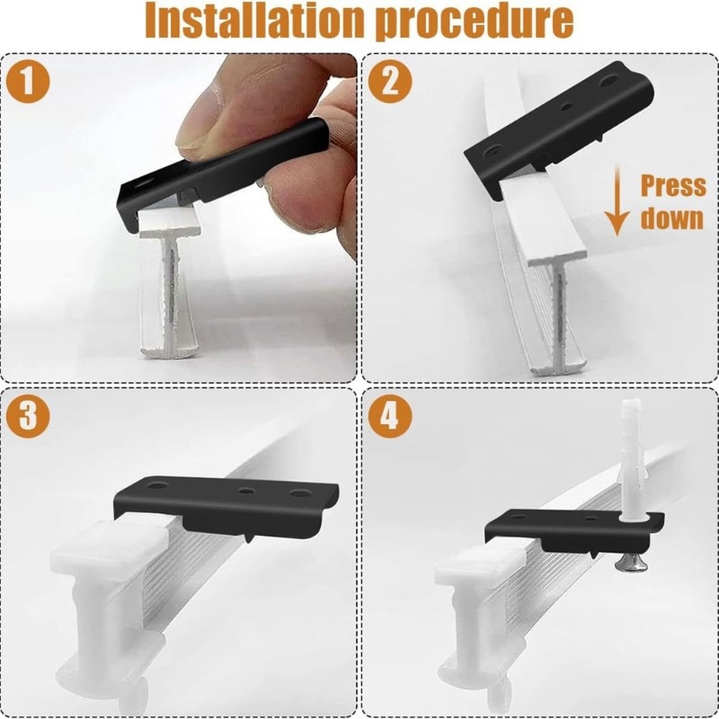 Adjustable Curtain Rail Assembly Bendable Curtain Rail Hardware Easy to Install
