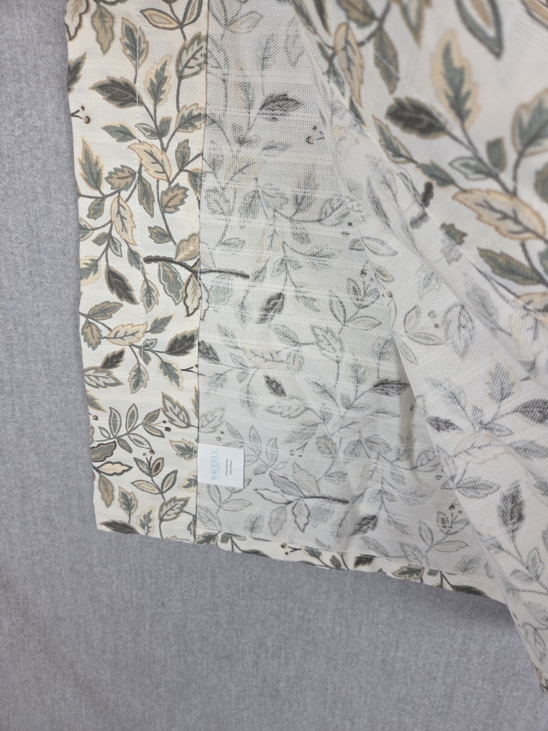 Waverly Valance Cottage Green Leaf Rod Pocket Curtain 15×52 Earth Nature Country