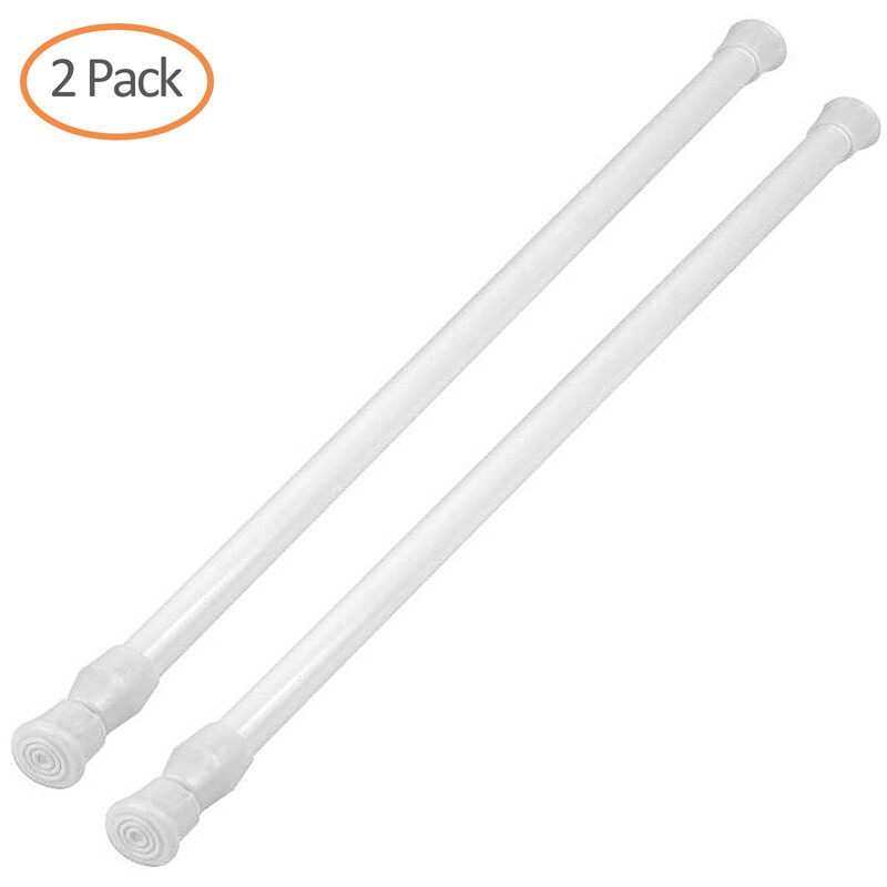 Adjustable Spring Tension Steel Curtain Rod 23-44in. Window Door Telescopic Pole