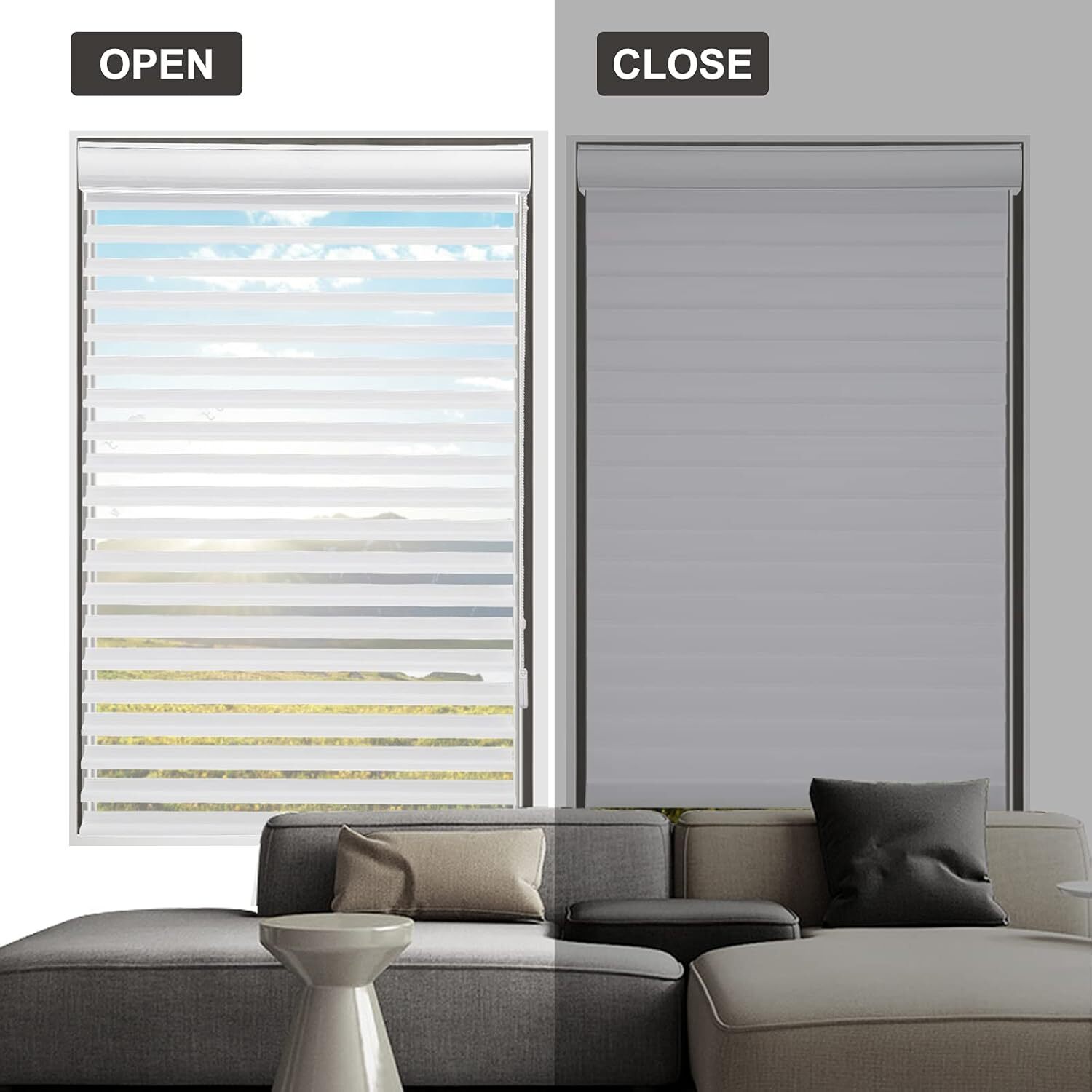 Changshade Custom Corded Light Filtering Shangri-La Roller Shades Window Blinds