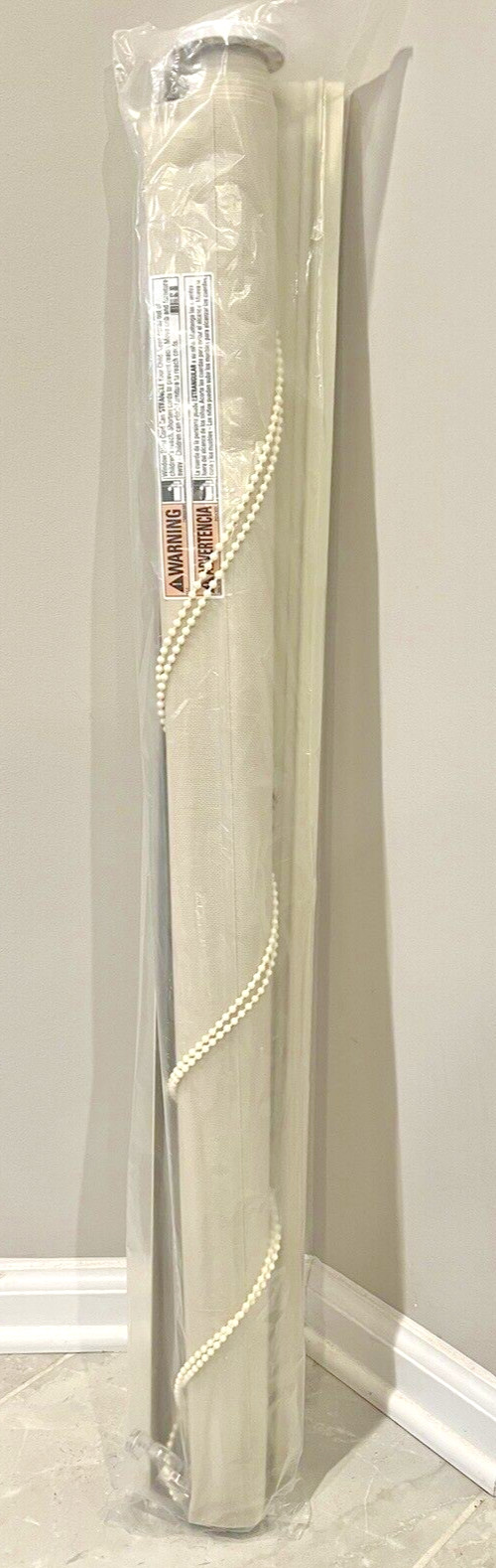 Bali Light Filtering 33×58 Inside Mount Roller Window Shade w/Bead Cord ~ Beige