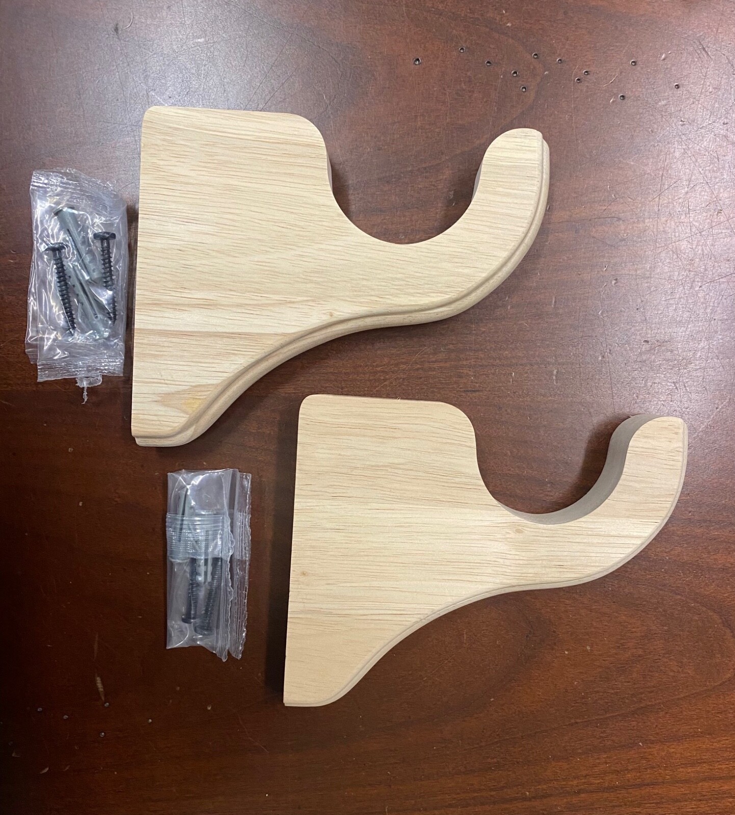 (2pcs) Kirsch Wood Trends Wood Pole Brackets – Fits 1-3/4” and 2” Dia Wood Pole