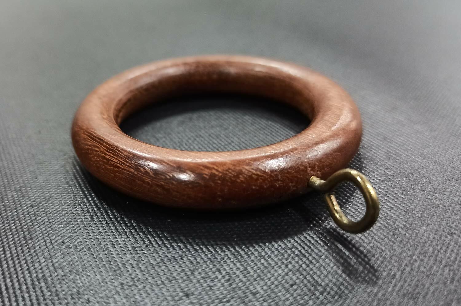 Wooden Curtain Drapery Rings with Hook Eyes Pole Rod Rings Craft Drapery 16 pcs.