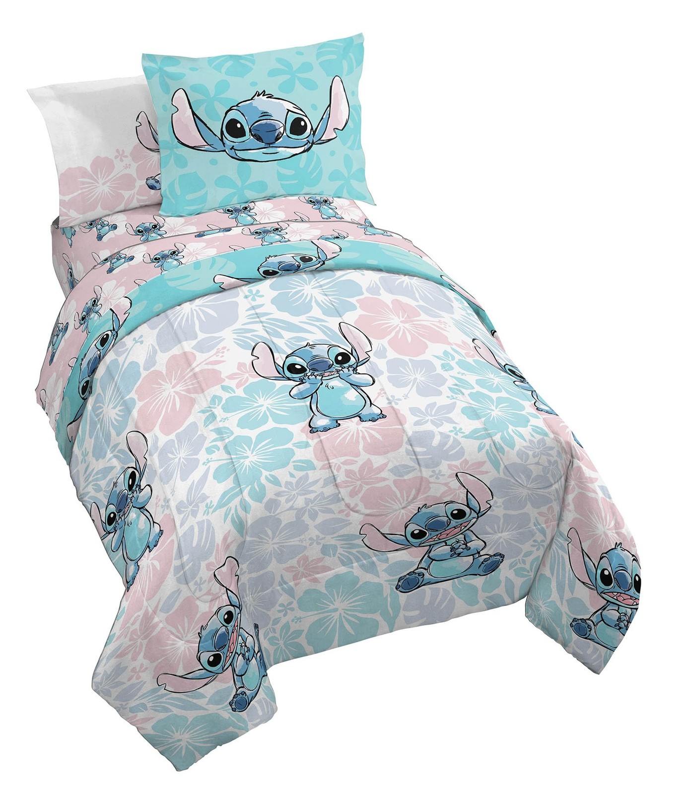 Jay Franco Disney Lilo & Stitch Full Comforter Set – 7 Piece Full, Multicolor