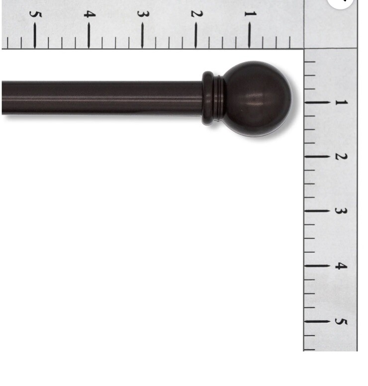 2- Mainstays Adjustable 48”-84” Bronze Ball Curtain Rod Bronze 5/8” New