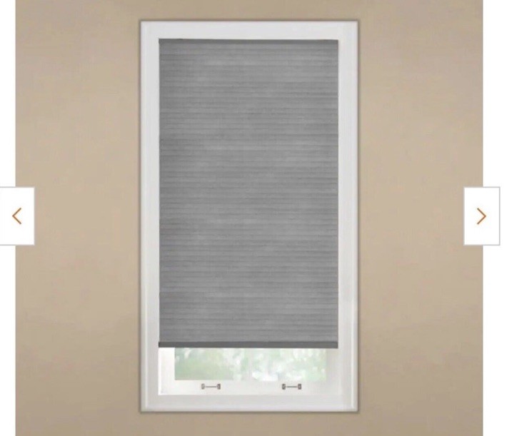 Pewter Grey Cordless Blackout Cellular Shade – 26in. W x 72in L