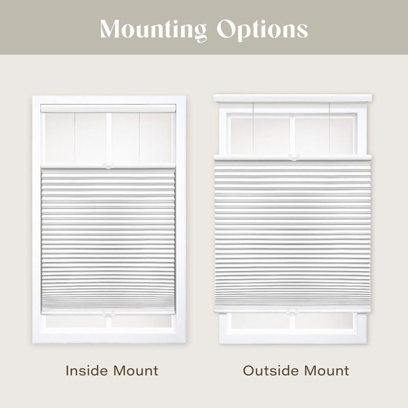 1.5″ Cordless Blackout Cellular Shade 36″ W X 60″ White, Polyester & PVC