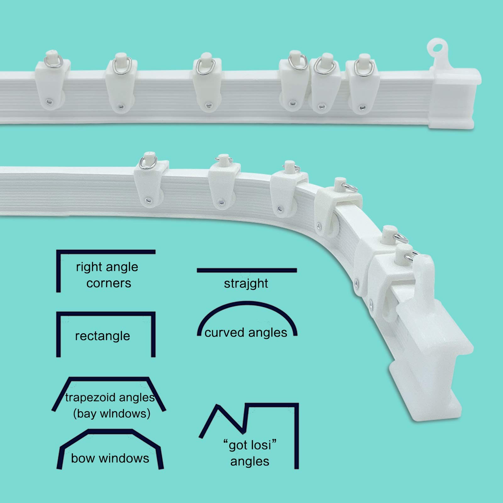 Ceiling Curtain Track Room Divider Curtain Track Ceiling Wall Mount Flexible …