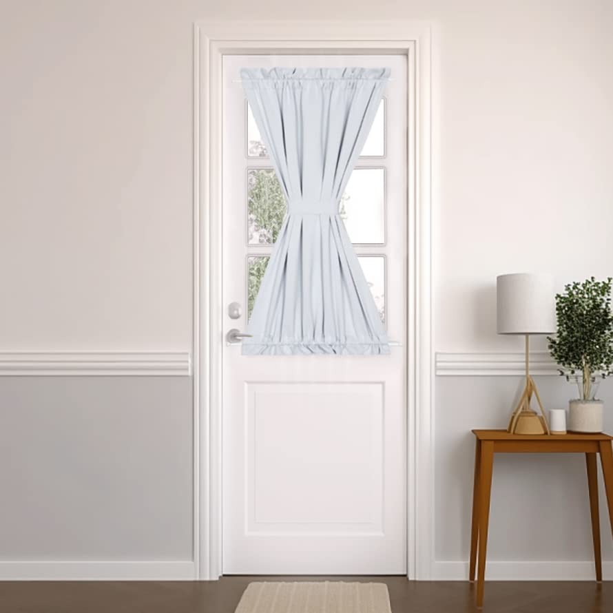 Small Door Window Curtains for Front Door, Blackout French Door Curtain Panel