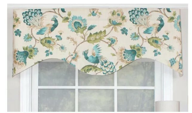 RLF Home Cornice Valance Arianna Teal 50″ W 23302-TE